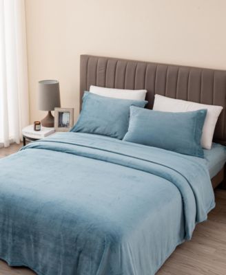 Ultra Soft & Cozy Velvet Plush Fleece Printed Sheet Set