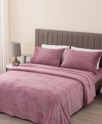 Ultra Soft & Cozy Velvet Plush Fleece Printed Sheet Set