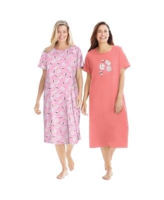 Women's Dreams and Co. 2-Pack Long Sleepshirts