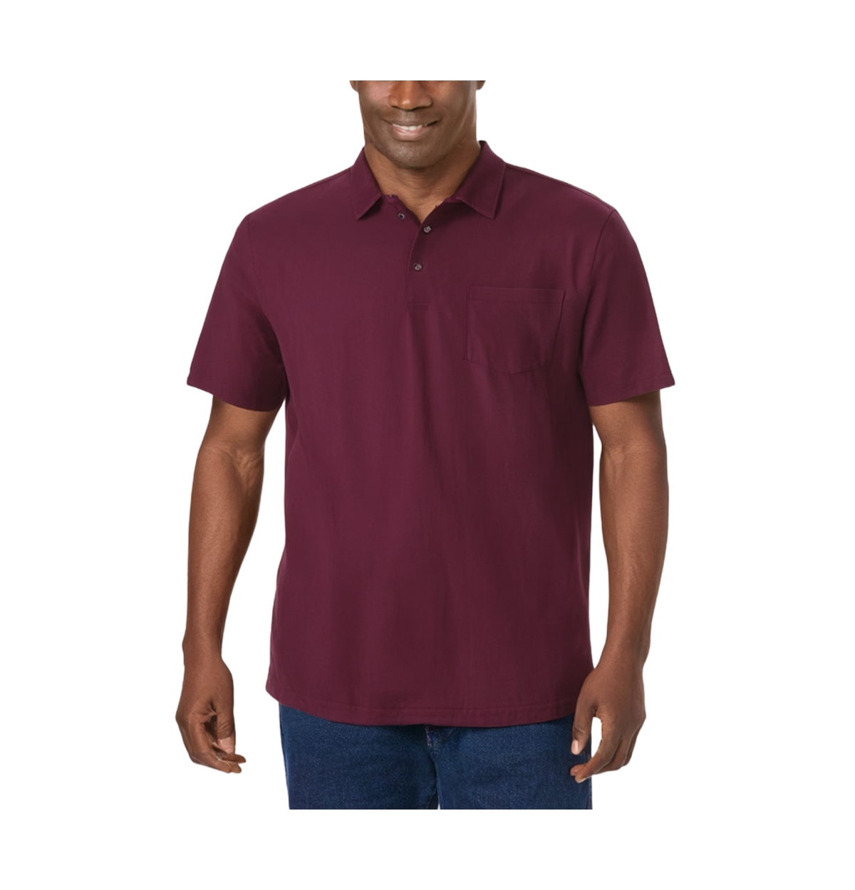 Big & Tall Heavyweight Jersey Polo Shirt - Black