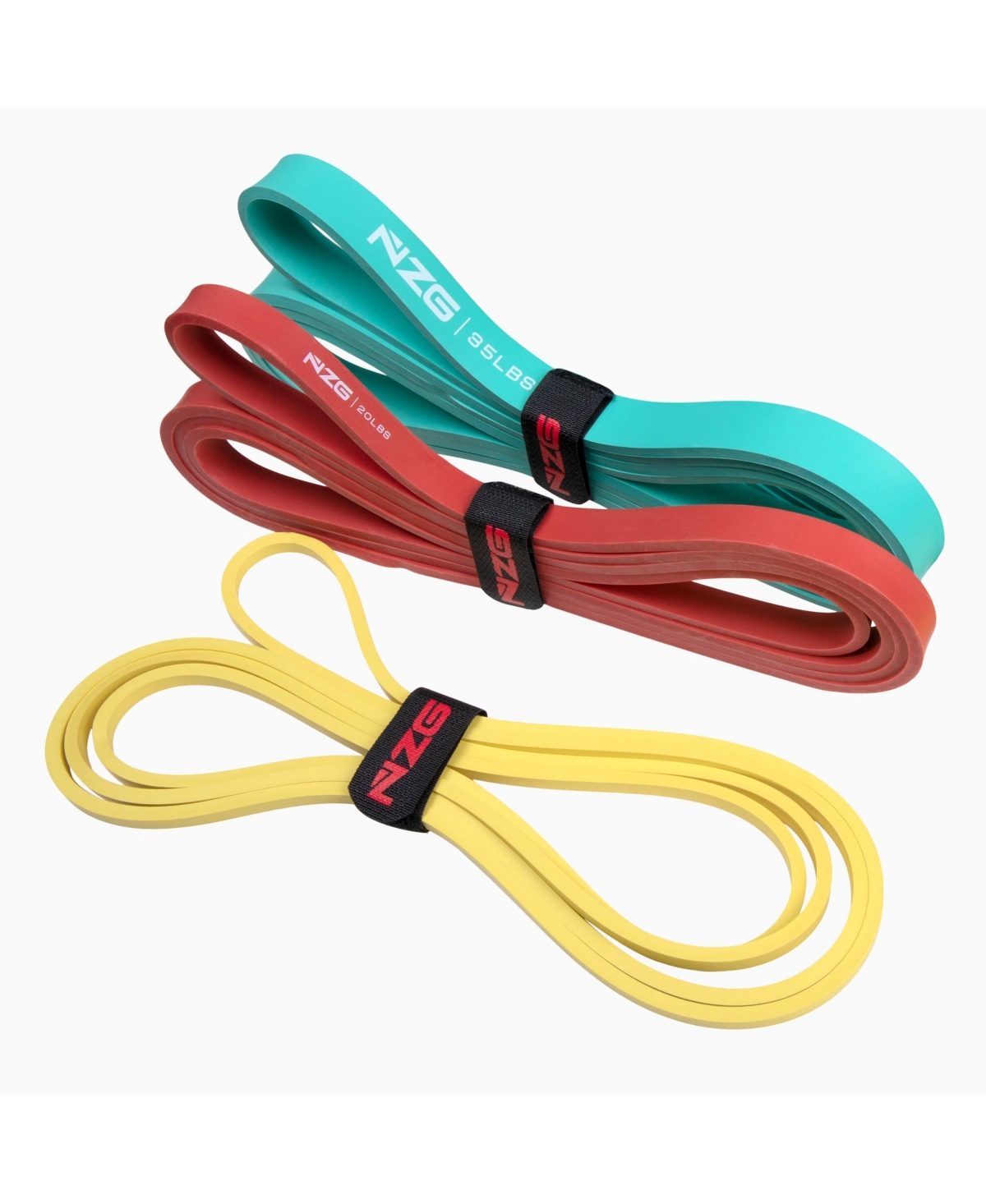 100% Latex-Free Natural Rubber Power Resistance Bands Beginner Set (3-Piece) - Mix