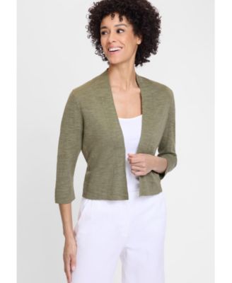 Women's Cropped Cardigan with Waist Tie