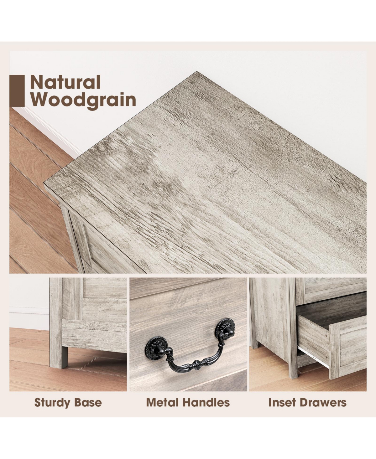 6 Drawer Dresser Chest of Drawers