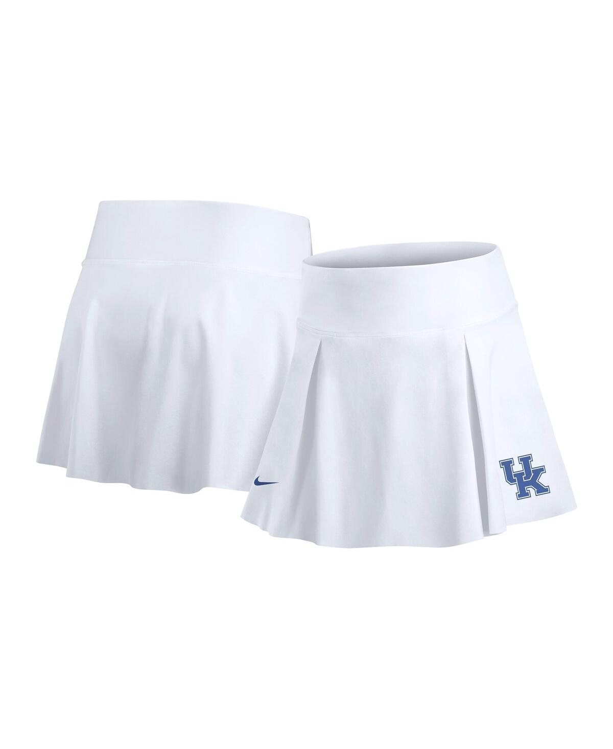 Nike Women's White Kentucky Wildcats Club Tennis Skirt With Shorts In White