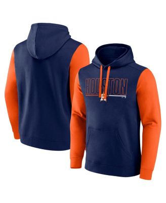 Fanatics - Men's Navy Houston Astros Outline Fleece Pullover Hoodie