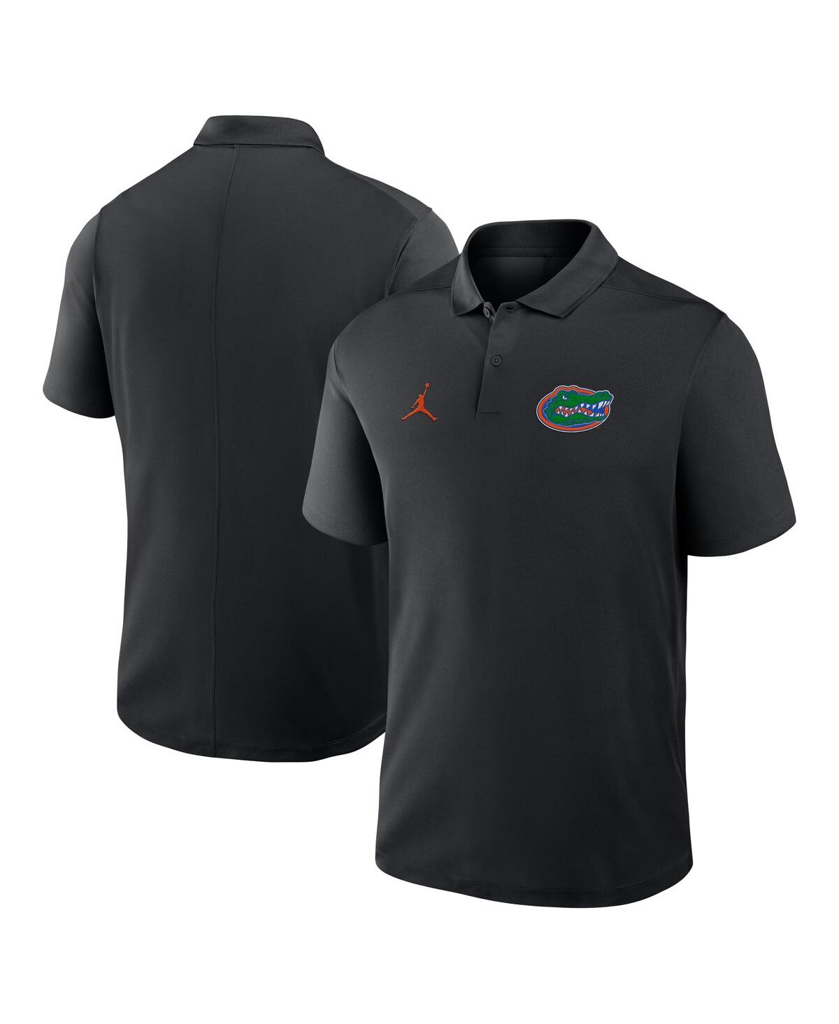 JORDAN MEN'S BLACK FLORIDA GATORS PRIMETIME VICTORY PRIMARY LOGO PERFORMANCE POLO SHIRT 