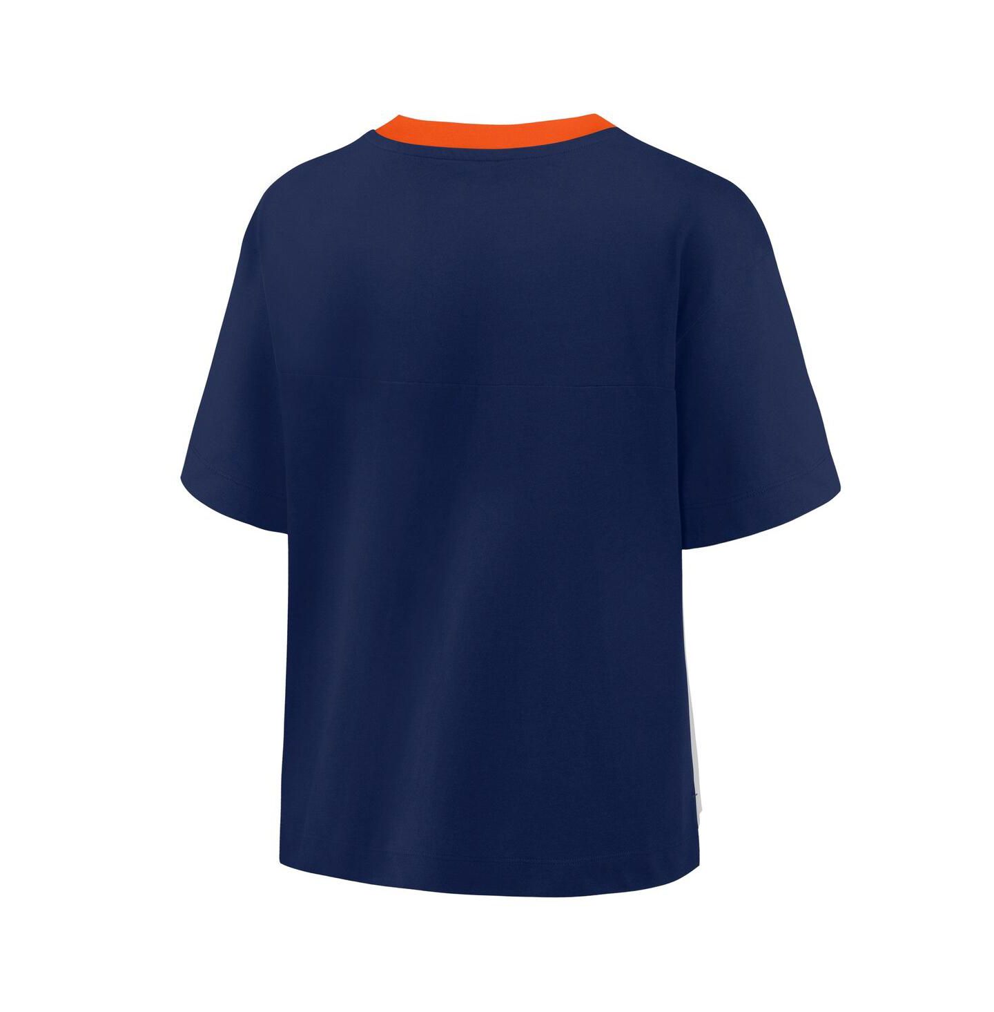 Женская футболка Fanatics Navy/Graphite Houston Astros Oversized Race to Win V-Neck — фото 3