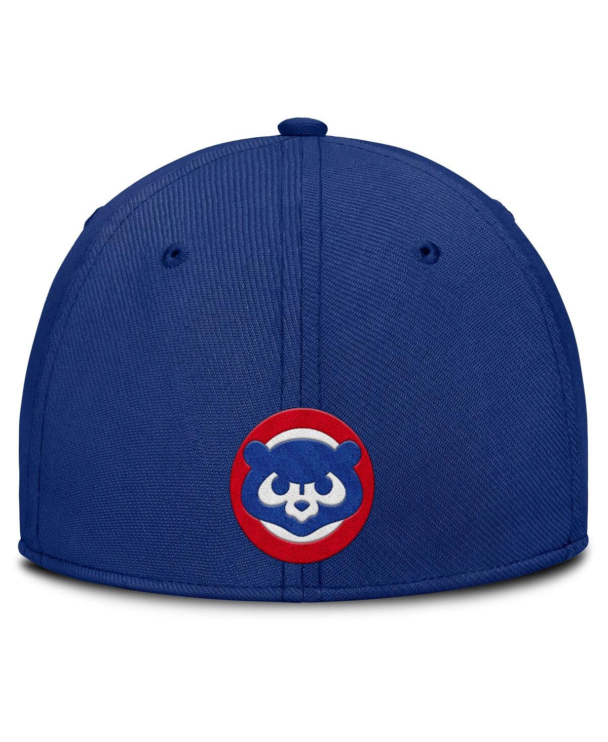 Nike Men's Gray/royal Chicago Cubs Rise Swoosh Performance Flex Hat