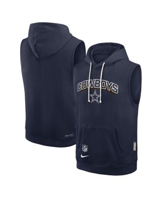 Nike - Men's Navy Dallas Cowboys Sideline Performance Sleeveless Pullover Hoodie