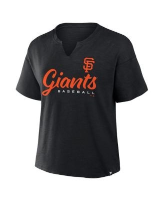 Women's Black San Francisco Giants Fan Fave Stadium Slub Boxy T-Shirt