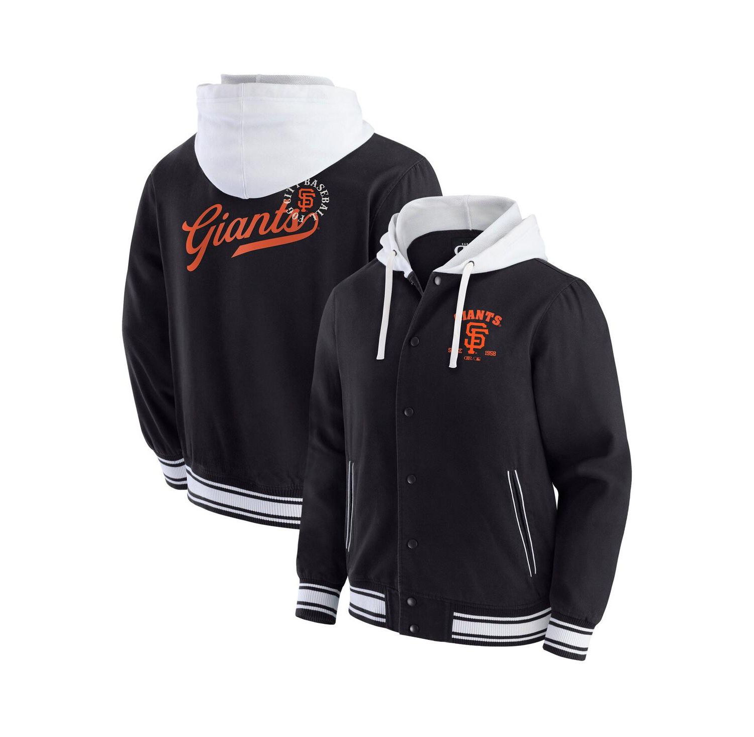 Darius Rucker Collection by Men's Black San Francisco Giants Full-Snap Hooded Jacket