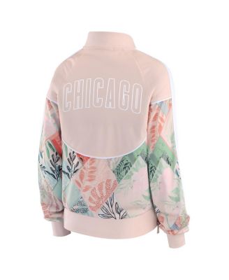 Women's&nbsp;Sand Chicago Cubs Raglan Full-Zip Track Jacket