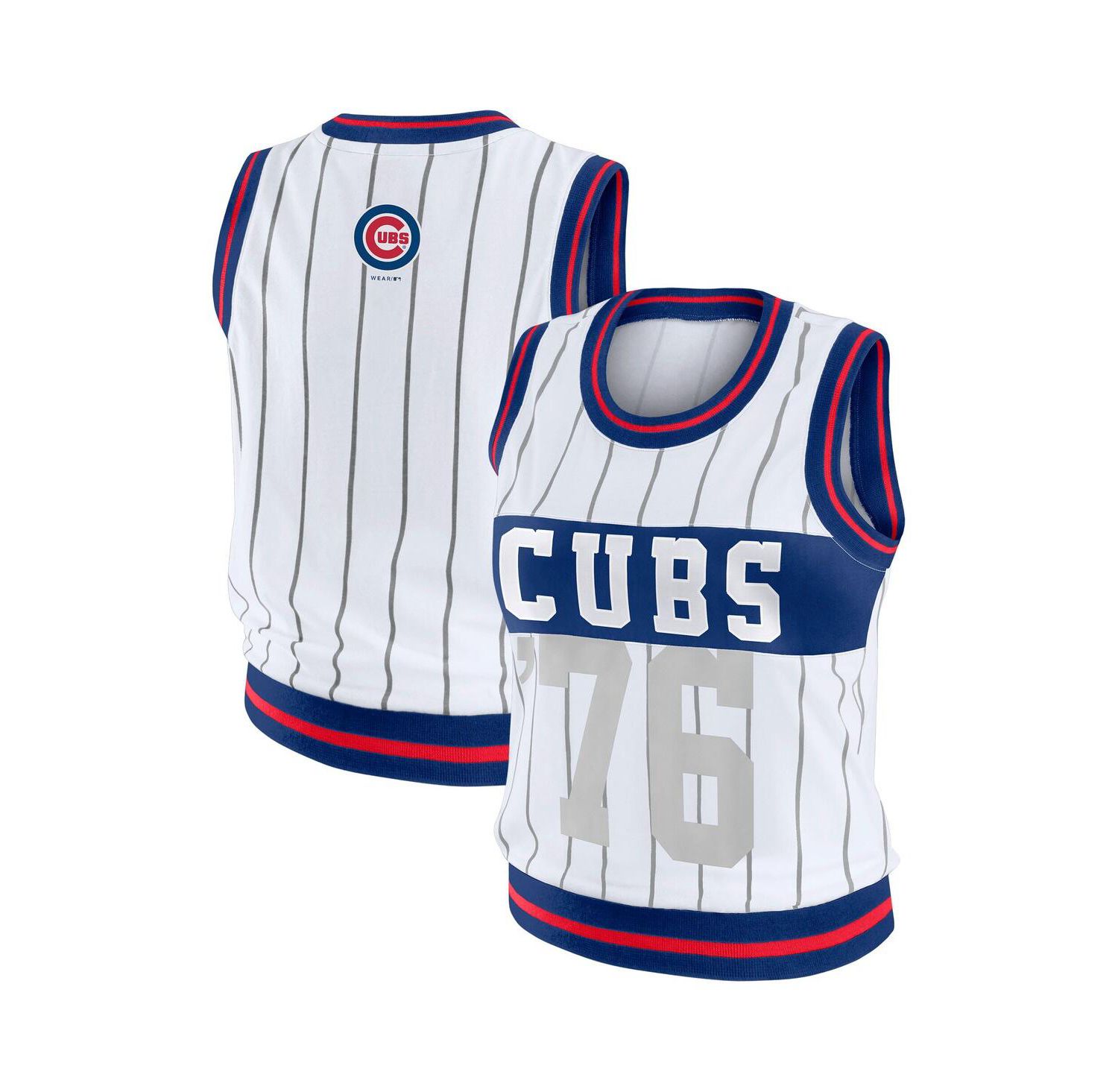 Women's White Chicago Cubs Sporty Tank Top