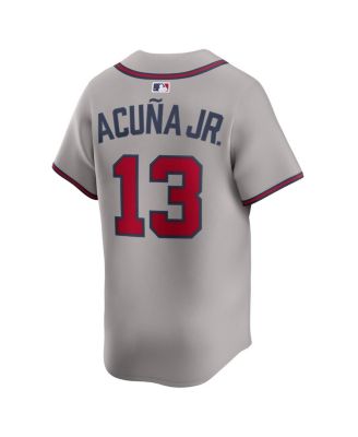 Men's Ronald Acu&ntilde;a Jr. Gray Atlanta Braves Road Limited Player Jersey