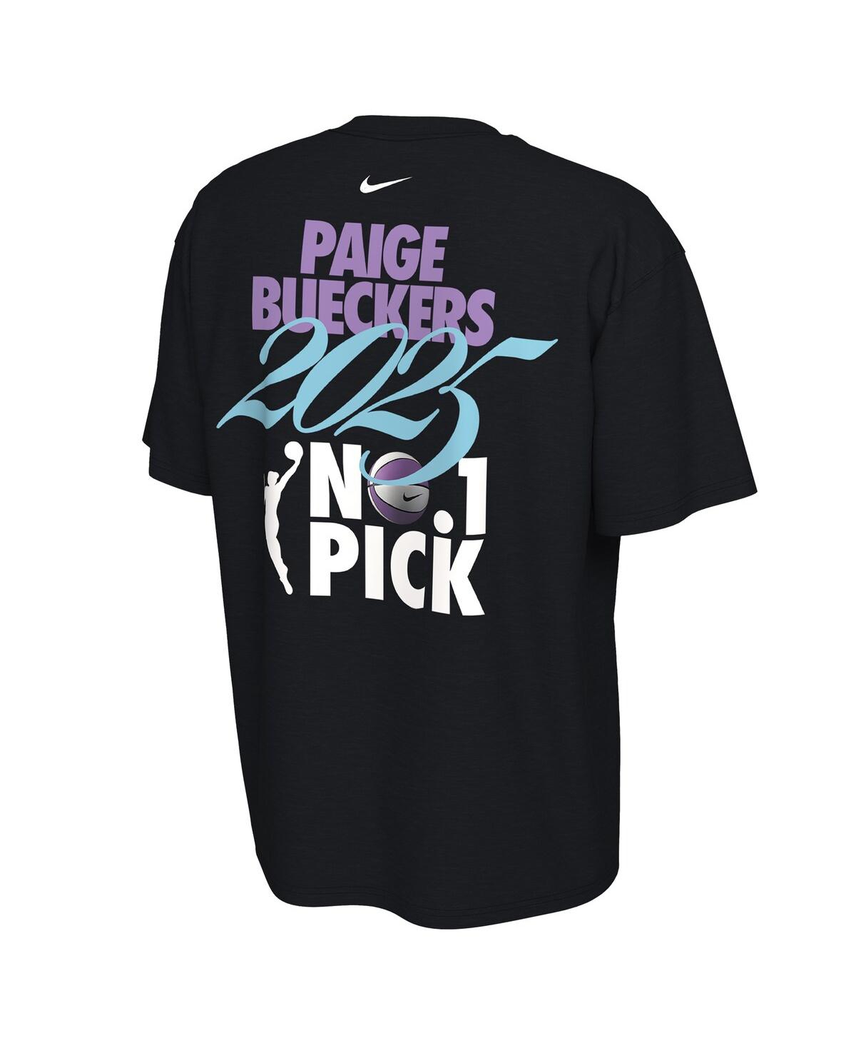 Nike Men's And Women'sâ Paige Bueckers Black 2025 Wnba Draft The One T-shirt