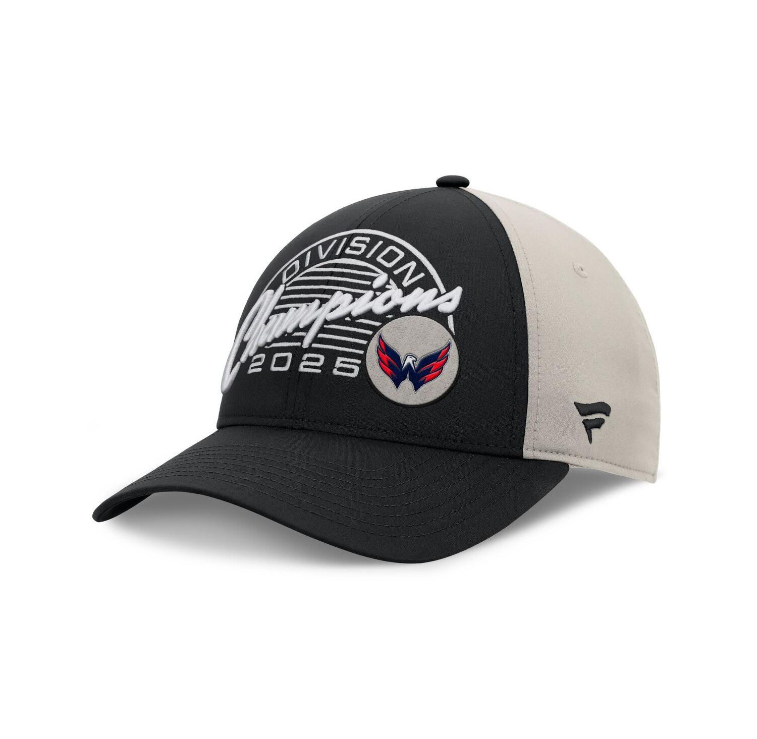 Men's Black/Gray Washington Capitals 2025 Metropolitan Division Champions Locker Room Adjustable Hat