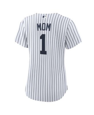Women's&nbsp;White New York Yankees 1 Mom Home Replica Jersey