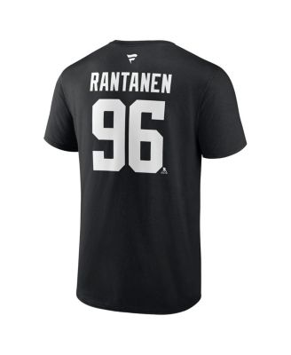 Men's Mikko Rantanen Black Dallas Stars Authentic Stack Name Number T-Shirt