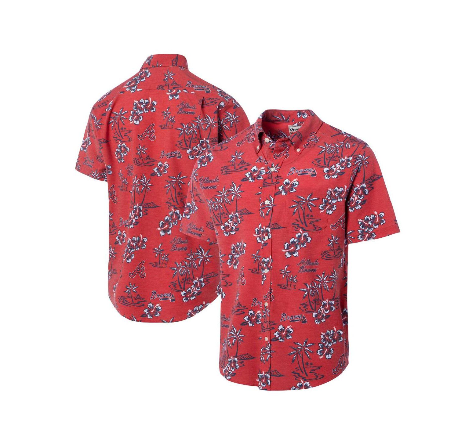 Men's Red Atlanta Braves Kekai Button-Down Shirt