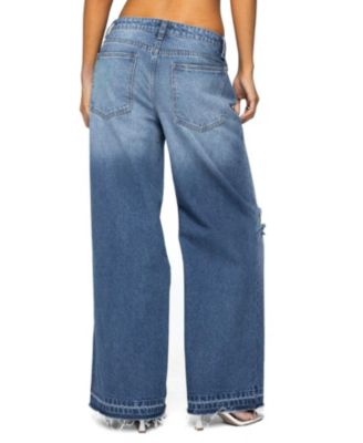 Women's Xenia Distressed Low Rise Jeans