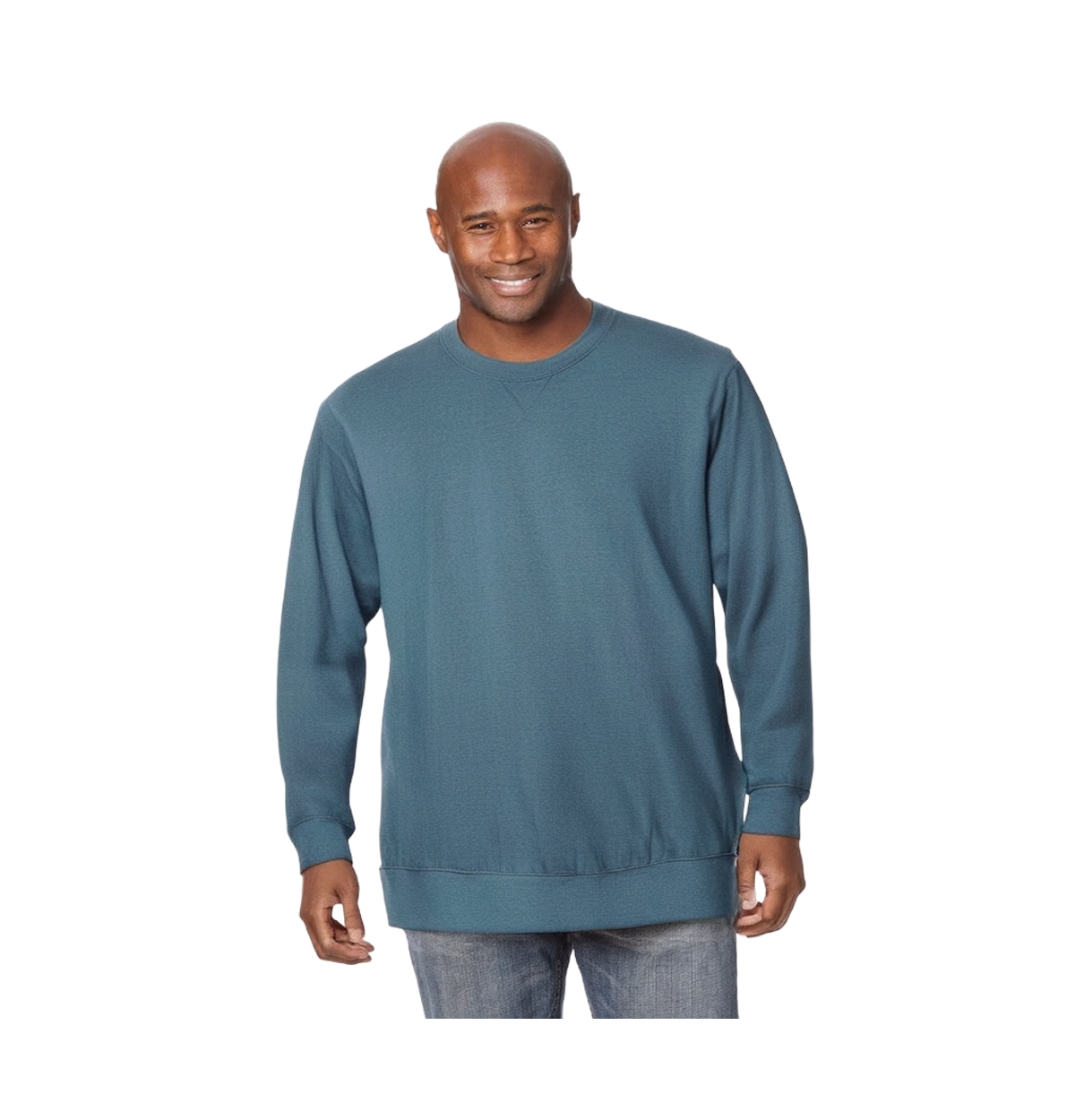 Big & Tall Wicking Fleece Crewneck - Heather deep burgundy