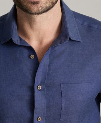 Men's Regular Fit Wrinkle Resistant Linen Cameron Button Up Shirt