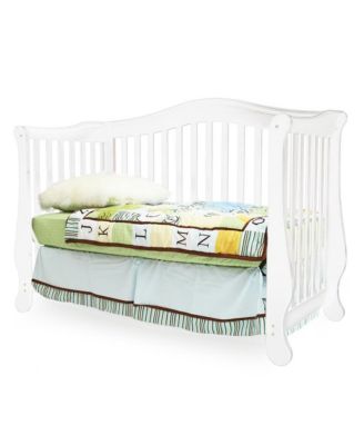 L A Baby The Brentwood 4 in 1 Convertible Full Sized Wood Crib, White