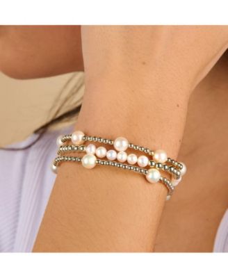 Gold Filled 3mm Bead Multi-Pearl Bracelet