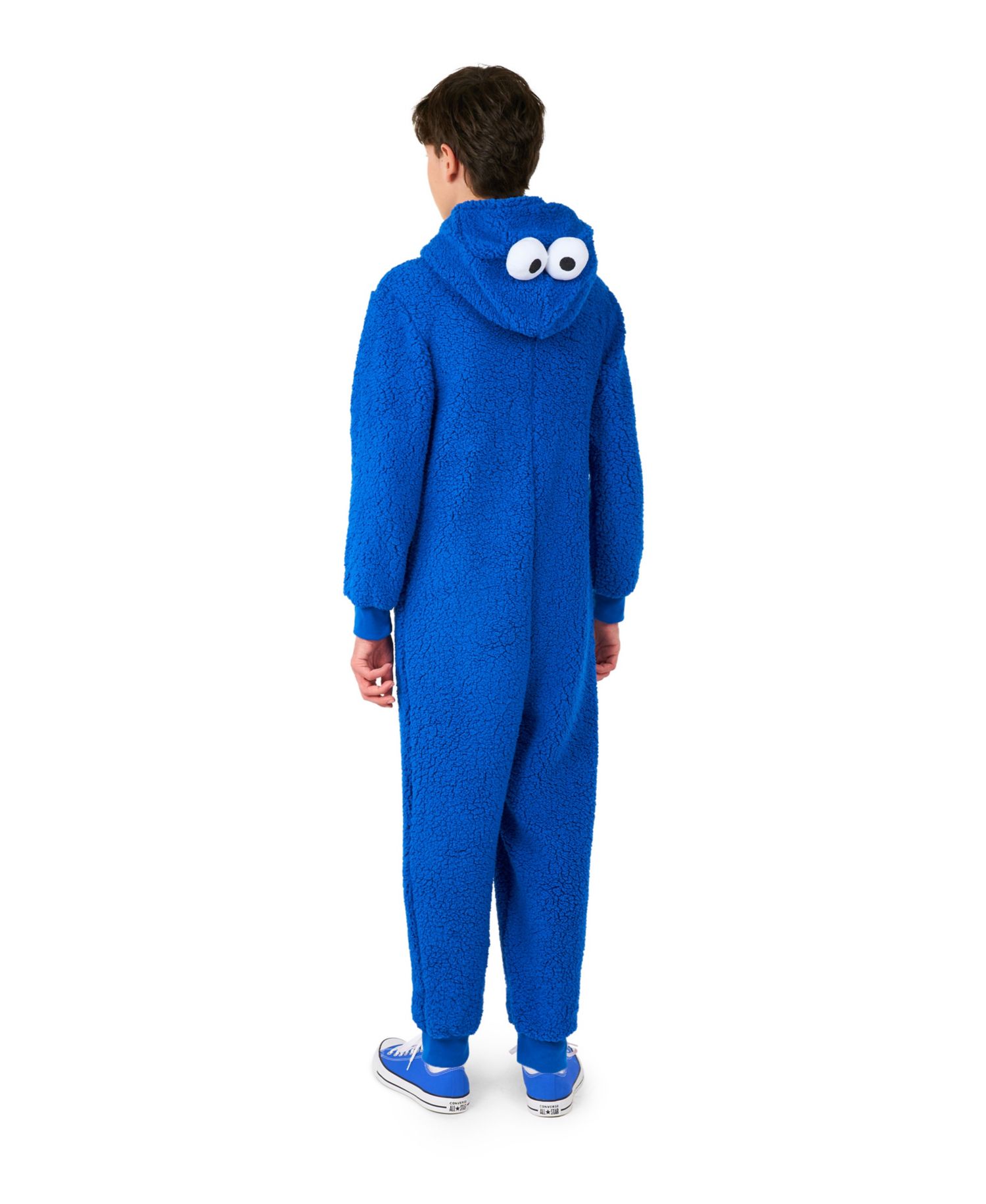 Big Boys Cookie Monster Zip Up Onesie Outfit