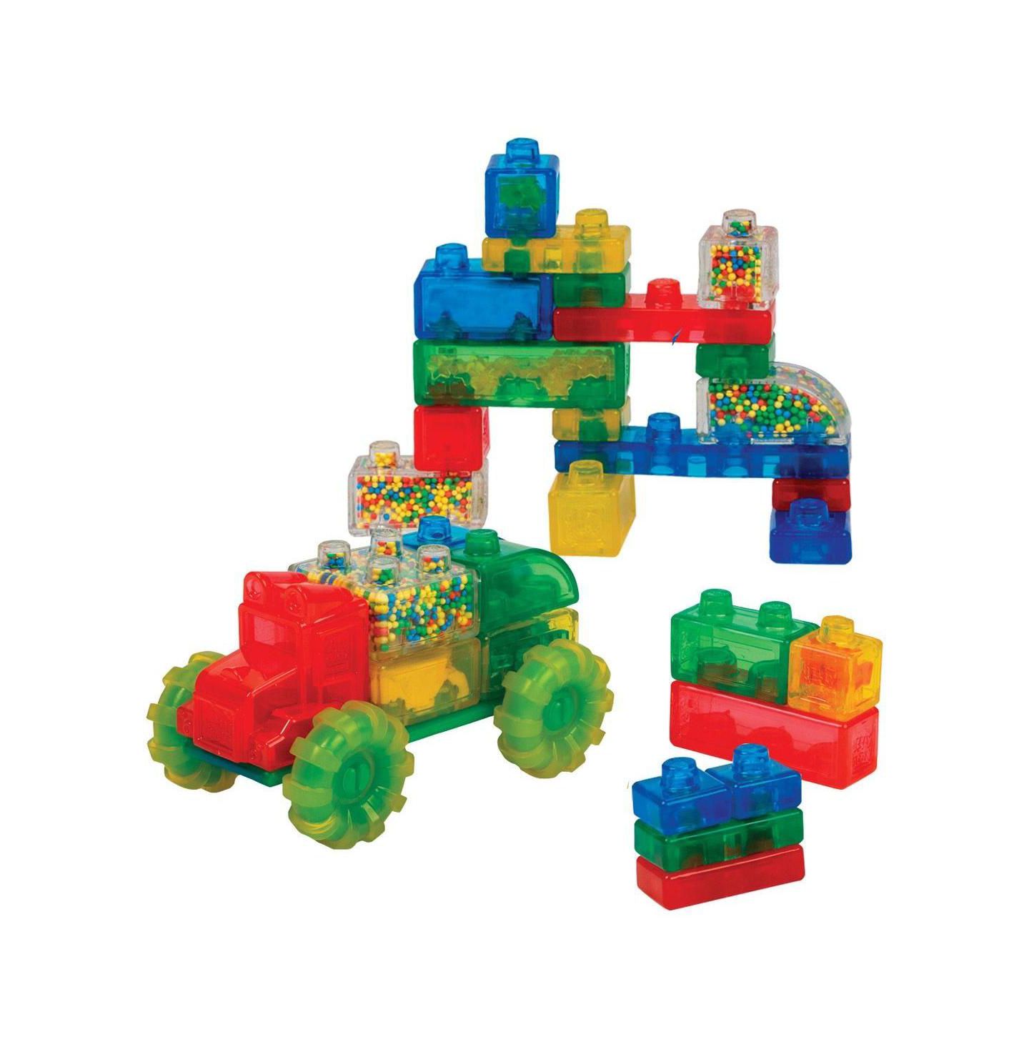 Детский конструктор Goliath Vrooom Super Truck & Build Squishy Sensory Mesh Accredited 35-Piece Building Set, Ages 2+, цвет: Assorted Pre-Pack — фото 1