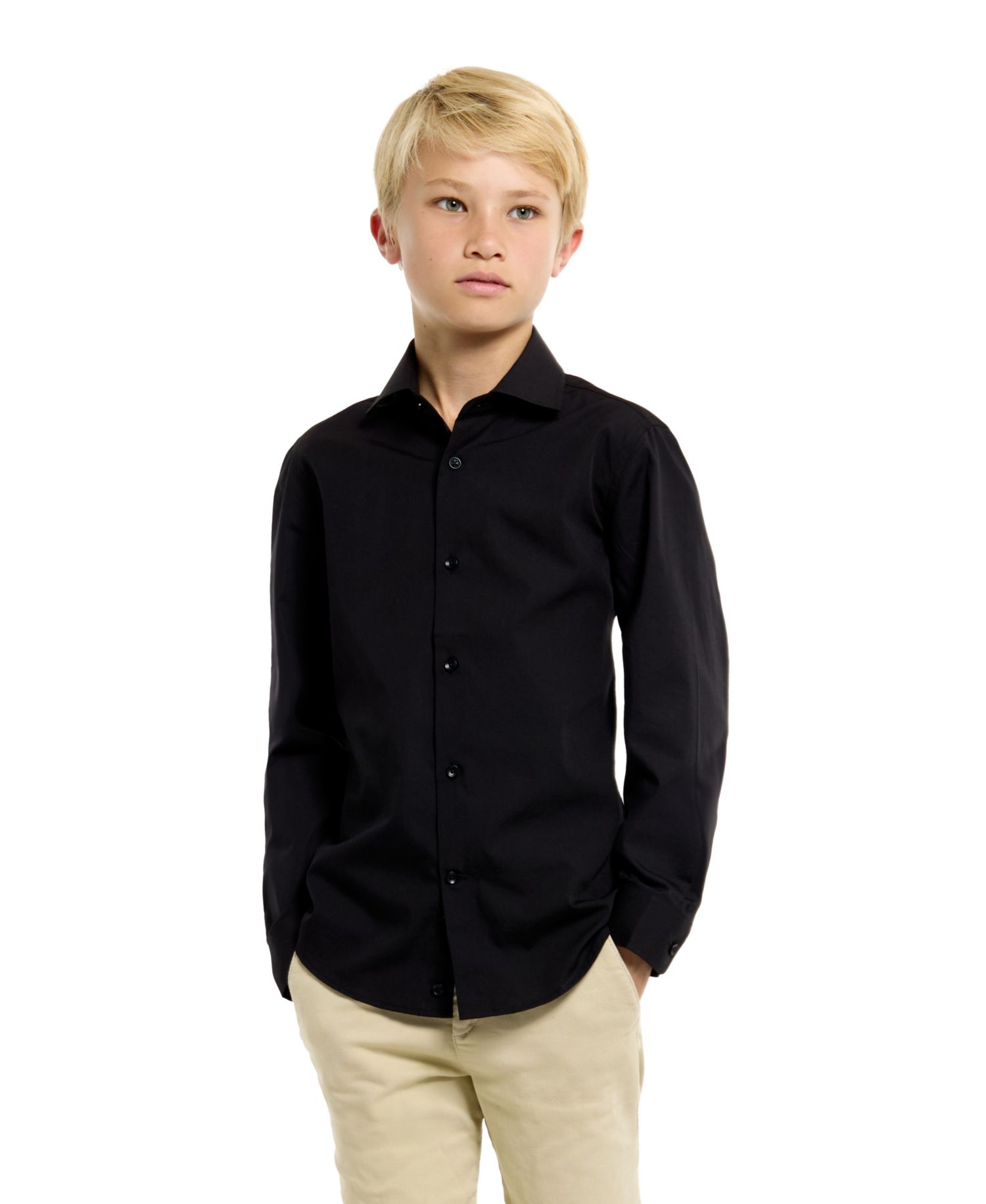 Big Boys Knight Solid Color Shirt