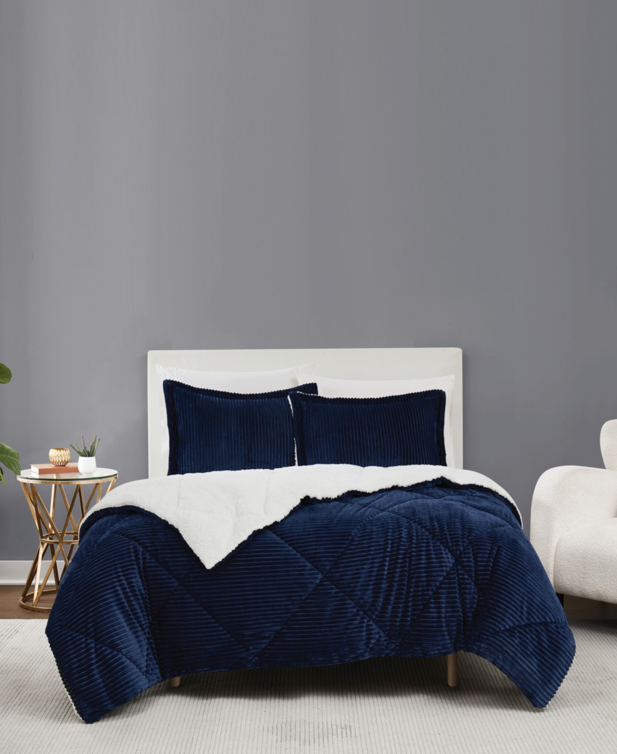Brooklyn Loom Essential Corduroy 3-Pc. Comforter Set