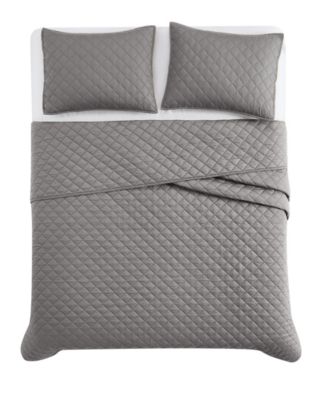 Oversized Cotton Percale 3-Pc. Quilt Set, King