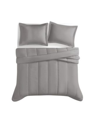 Oversized Cotton Percale 3-Pc. Comforter Set, King
