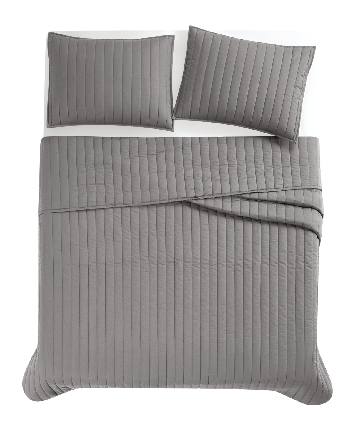 Brooklyn Loom Oversized Cotton Percale 3-Pc. Quilt Set