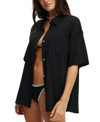 COTTON ON - Women's The Essential Short-Sleeve Beach Shirt