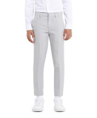 Big Boys Groovy Grey Slim Fit Solid Suit Including Blazer, Pants and Clip-On-Tie