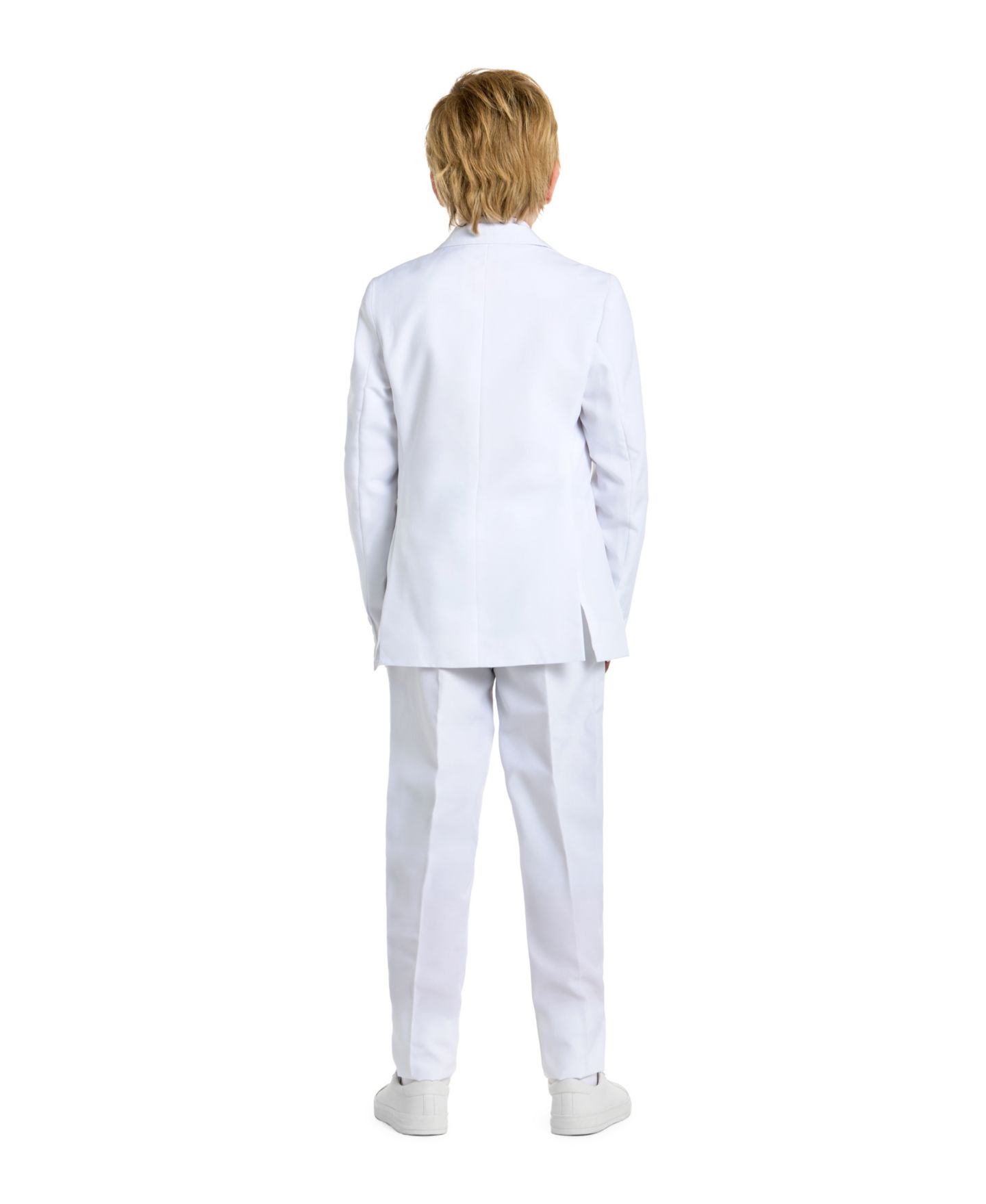 Детский пиджак OppoSuits Teen Boys White Knight Slim Fit Solid Suit Including Blazer, Pants and Clip-On-Tie, цвет: Белый — фото 4