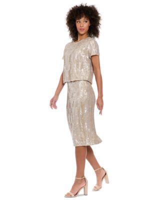 Women's Sequin-Pattern Pencil Skirt