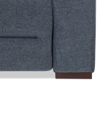 Nevio 5-Pc. Fabric Power Headrest Sectional with 2 Power Motion Chairs