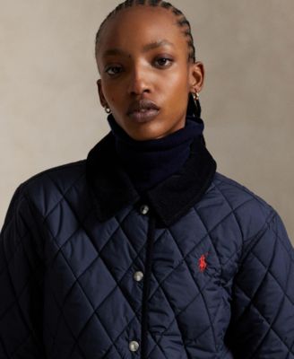 Women's Corduroy-Trim Quilted Barn Jacket