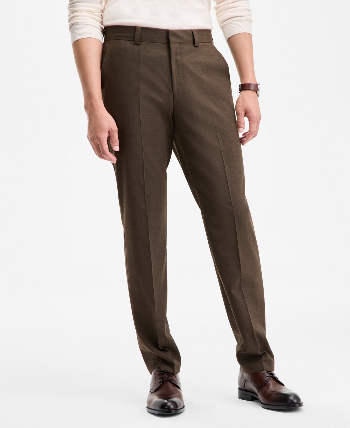 Hugo Boss Hugo By  Men's Modern-fit Solid Suit Pants In Brown