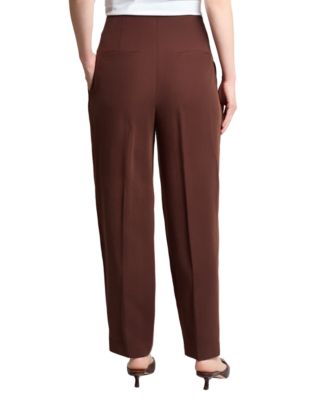 Women's Belted Straight-Leg Paperbag Pants