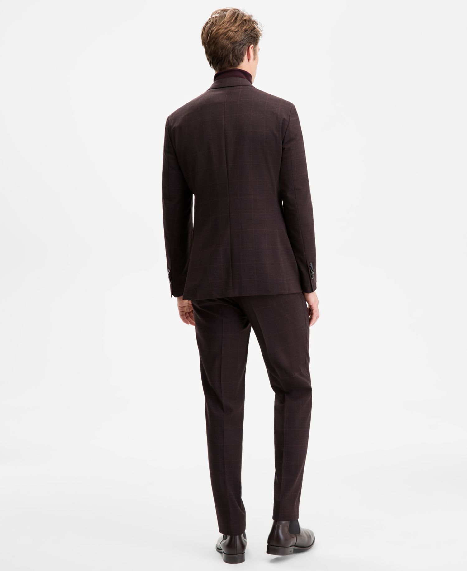 Men's Modern-Fit Plaid Suit Pants