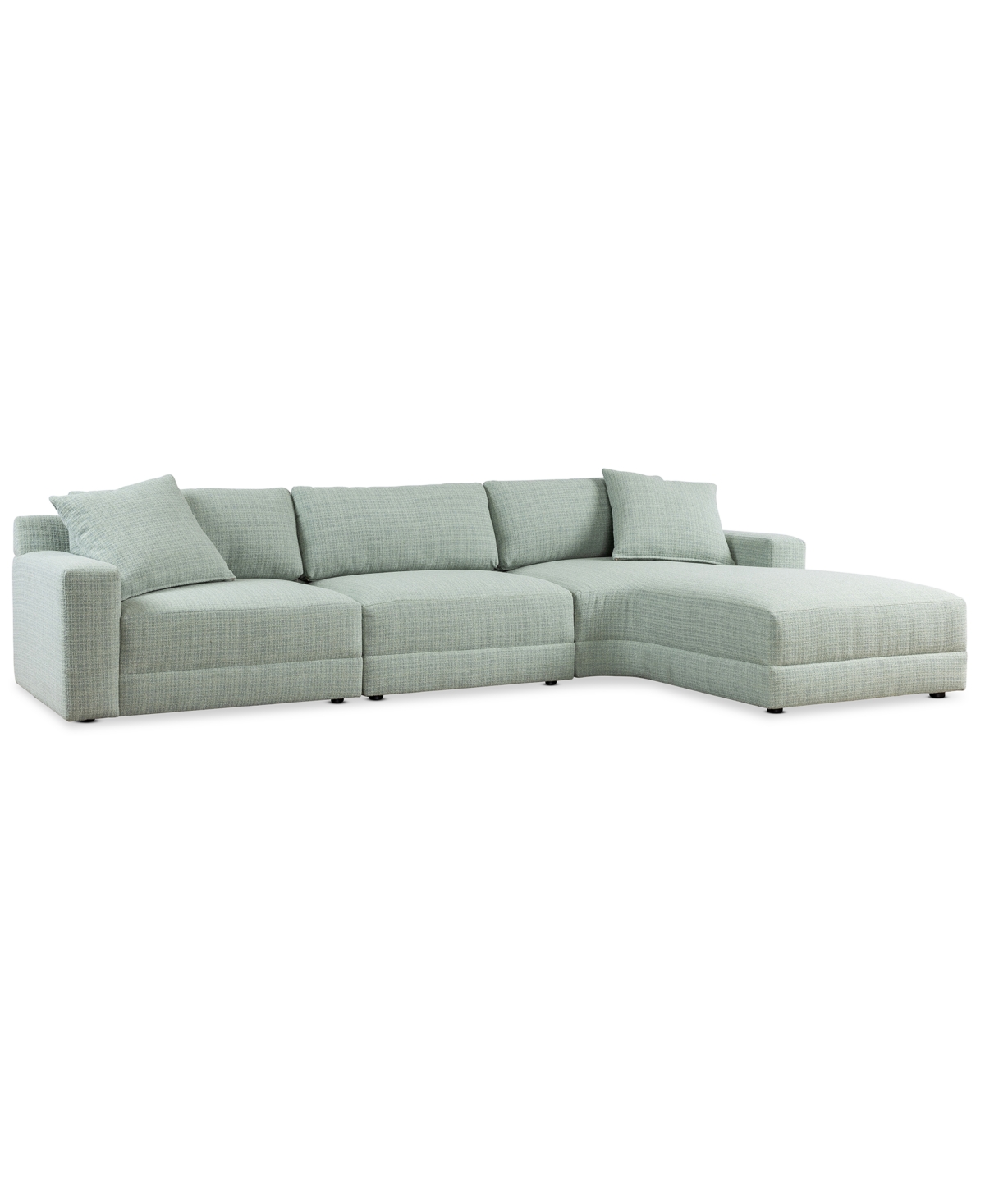 Macy's Mayela 3-pc. Fabric Chaise Sectional, Exclusively At