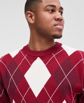 Men's Argyle Crewneck Sweater, Exclusively at Macy's