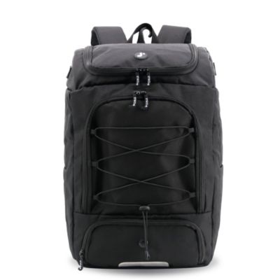 Athlete Backpack with Shoe Compartment Bat Holders and Night Visibility