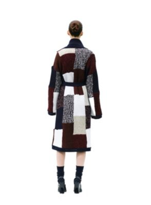 Women's Vivienne Colour Block Wool Midi Robe Cardigan