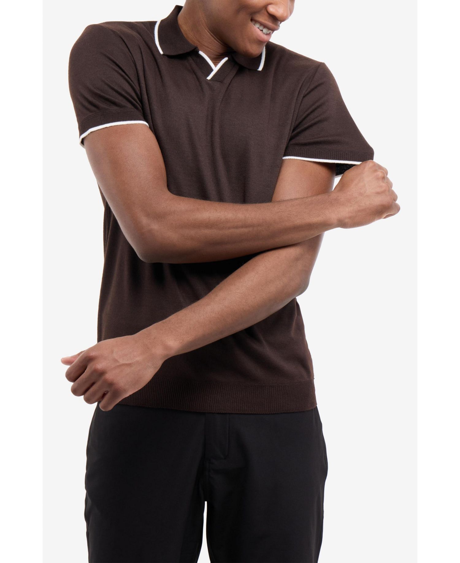Men's SPRING + MERCER Johnny Collar Short Sleeve Sweater Polo