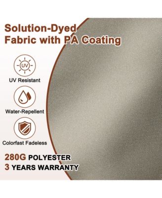 156"W x 120"D Rectangular 360 Degree Rotation Cantilever Umbrella w/ Weight Base Included